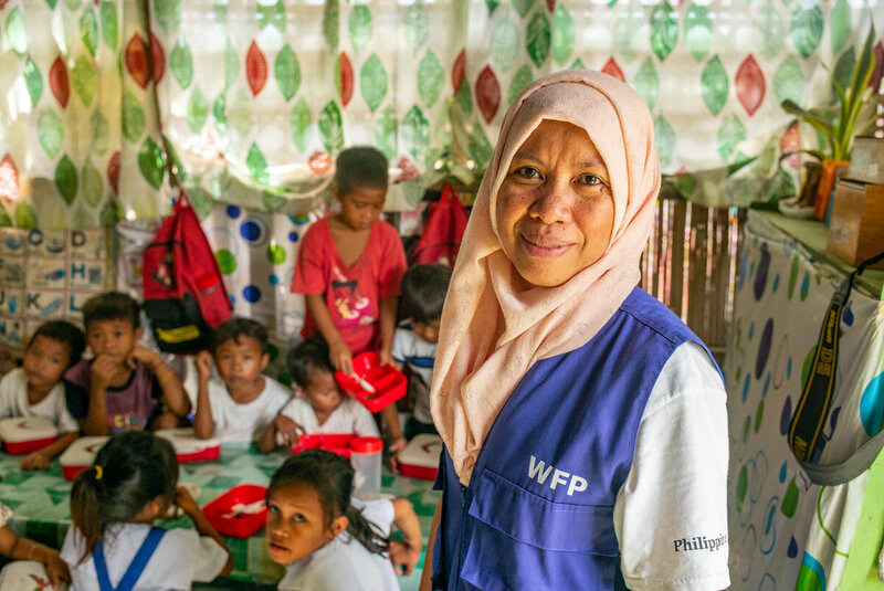 WFP staff supporting farm-to-school meals in the Philippines