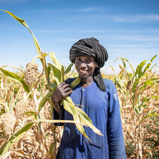 A farmer in Gvava Gourjeme