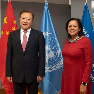 Assistant Executive Director meeting with H.E. Guang Defu Ambassador and Permanent Representative of China. Photo credit: WFP/Rein Skullerud