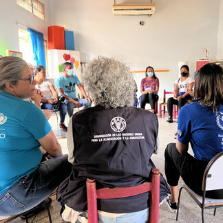 WFP, FAO and UNICEF staff are sitting together