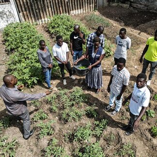WFP sets up a school-meal programme for children with disabilities.Photo: © WFP/Richard Mbouet