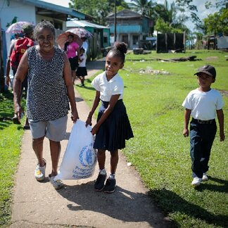 Delivery of Take Home Rations in response to Hurricane Julia. Pearl Lagoon, South Caribbean Coast. Photo: WFP/Sabrina Quezada