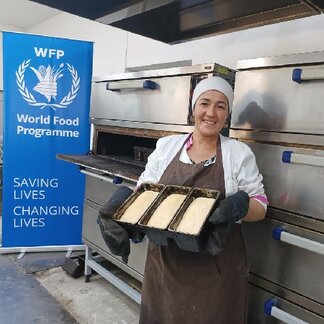 WFP renovated and constructed eight bakeries in Tajikistan to bake daily fresh bread for schools. Photo: WFP/Nargis Nabieva